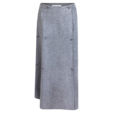 Soir Grey Becky Midi Skirt