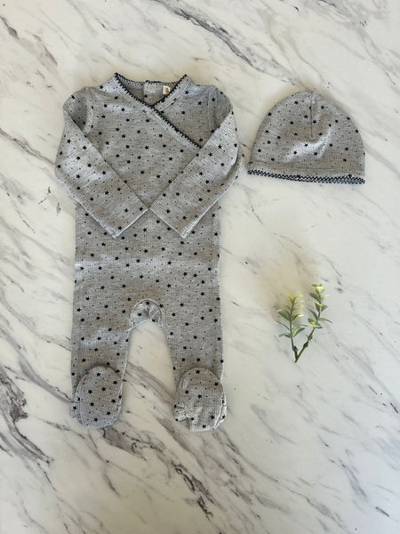 Bonjoy Grey Star Footie Set