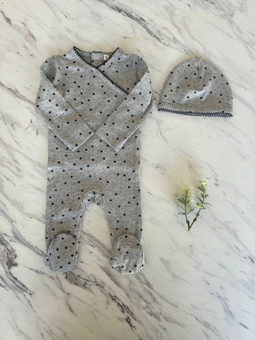 Bonjoy Grey Star Footie Set