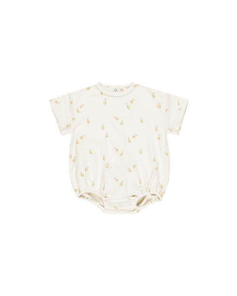 Quincy Mae Ivory Lemons Relaxed Bubble Romper