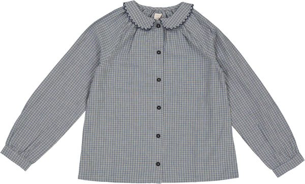 Lil Legs Analogie Dried Blue Plaid Edition Girls Shirt