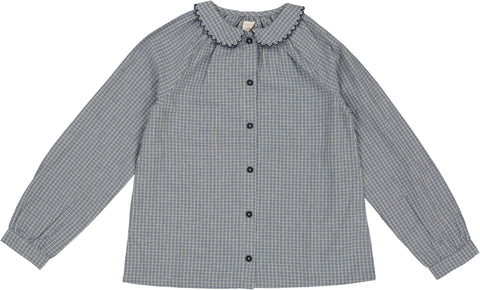 Lil Legs Analogie Dried Blue Plaid Edition Girls Shirt