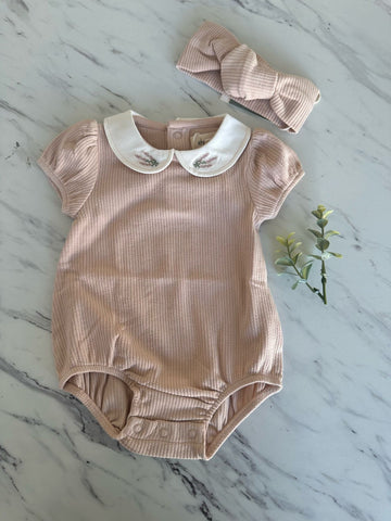 Ely's & Co Pink Heather Romper