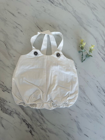 Ely's & Co Looms Ivory Baby Overalls