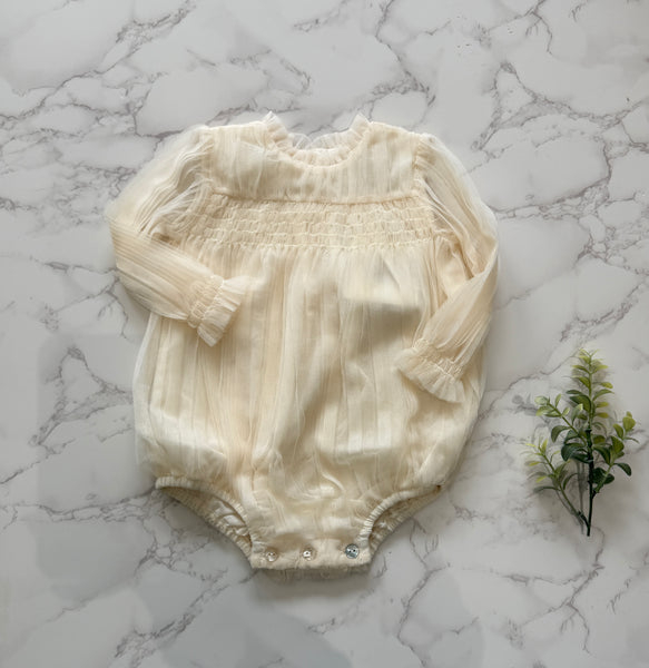 C'era Una Volta Cream Tulle Martina Romper
