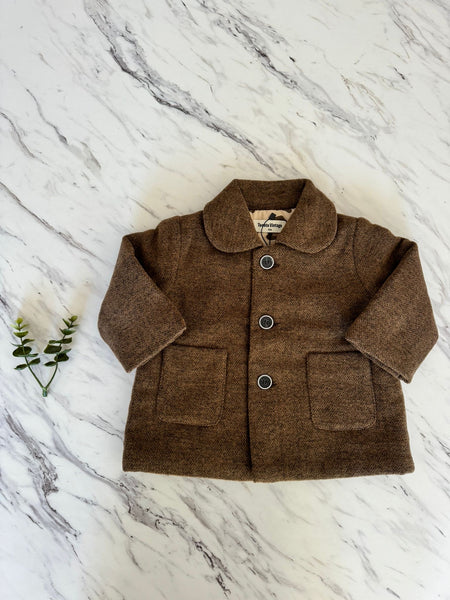 Tocoto Vintage Baby Dark Brown Wool Coat