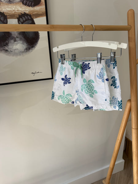 Vilebrequin Blanc Turtles All Over Jirise Stretch Swim Shorts