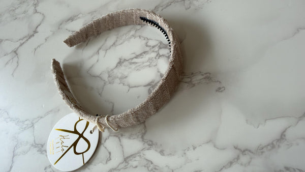 Halo Luxe Ecru Abigail Luxe Corduroy Headband