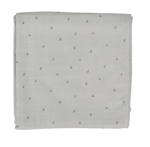 Lilette Pale Blue Cherry Print Blanklet