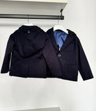 Emanuel Pris Navy Blazer Jacket with Hood