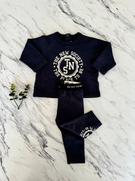 The New Society Baby Midnight Navy Reine Special T-shirt + Legging Set