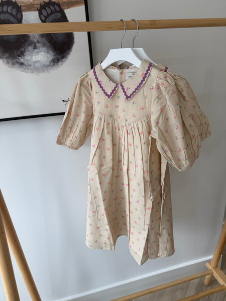 Early Sunday Butterflies Print LONG Beth Dress