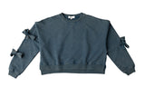Birnham on the Sea Ocean Teal Bow Sweater