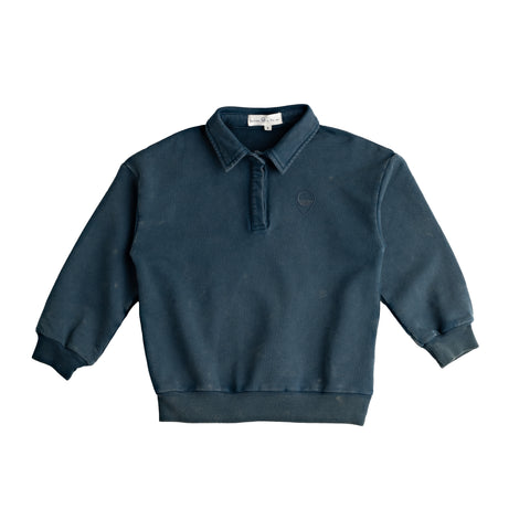 Birnham on the Sea Ocean Teal Boys Polo Sweatshirt