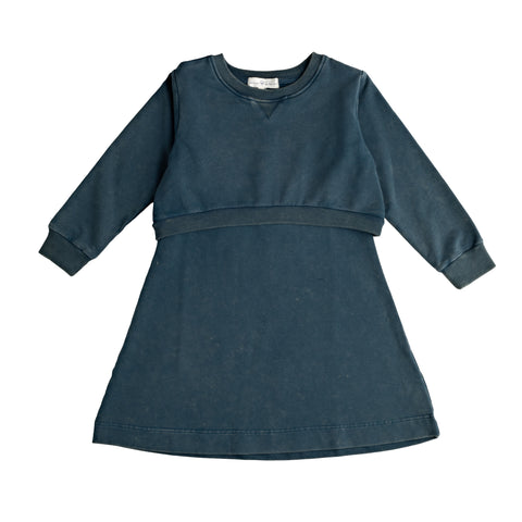 Birnham on the Sea Ocean Teal Sweatshirt Dress