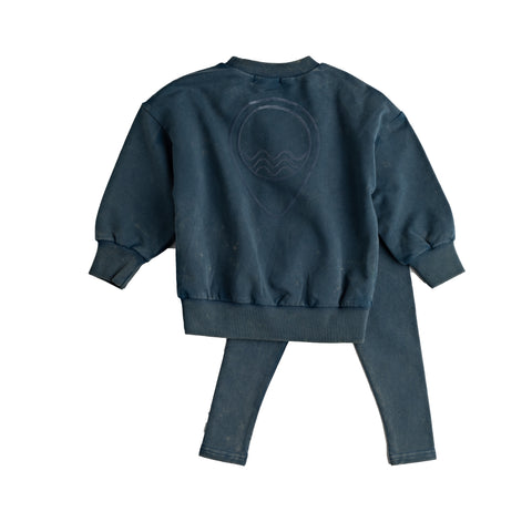 Birnham on the Sea Ocean Teal Sweatshirt Set