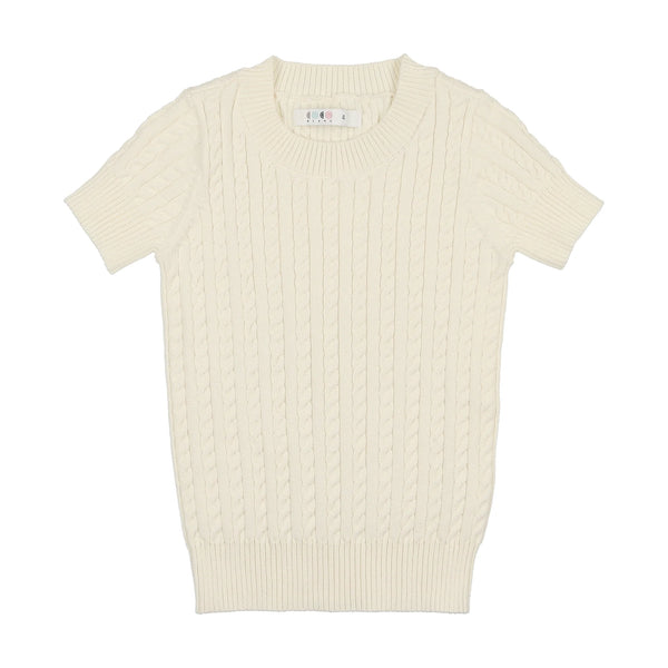 Coco Blanc Cream Cabled Sweater