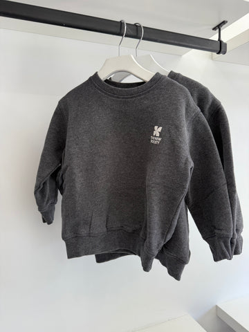 The New Society Galactic Grey Melange Special Logo Sweatshirt