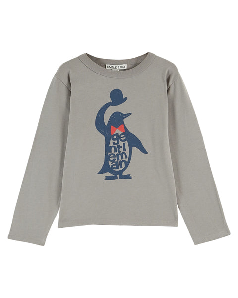 Emile et Ida Grey Penguin T-Shirt