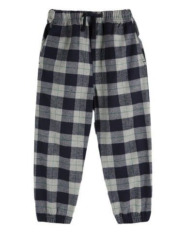 Emile et Ida Carrea Marine Blue Plaid Trousers