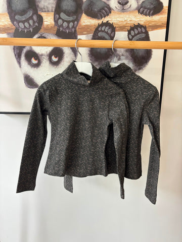 Steph Vine Printed Jersey Turtleneck Top
