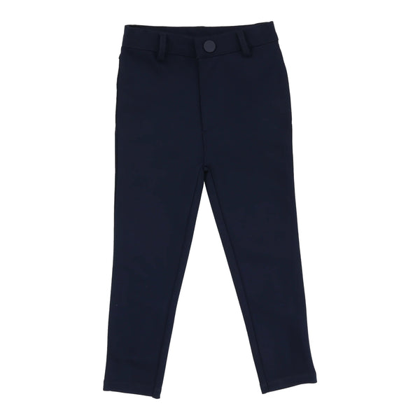 Lil Legs Navy Husky Knit Pants