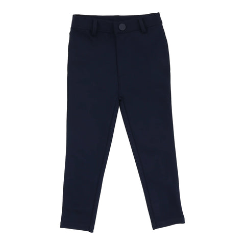Lil Legs Navy Husky Knit Pants