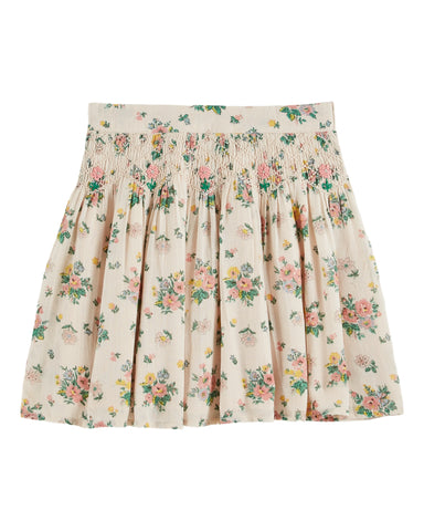 Emile et Ida Printemps Rose Embroidered Skirt