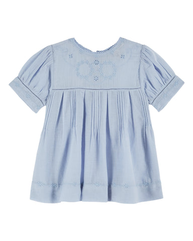 Emile et Ida Baby Foam Blue Vintage Dress