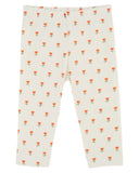 Emile et Ida Baby Cream Petite Tulips Terry Sweatshirt + Legging Set