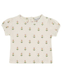 Emile et Ida Baby Cream Sweet Flowers T-shirt + Legging Set