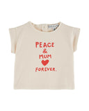 Emile et Ida Baby Cream/Red Forever T-shirt + Bloomer Set