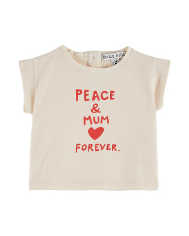 Emile et Ida Baby Cream/Red Forever T-shirt + Bloomer Set