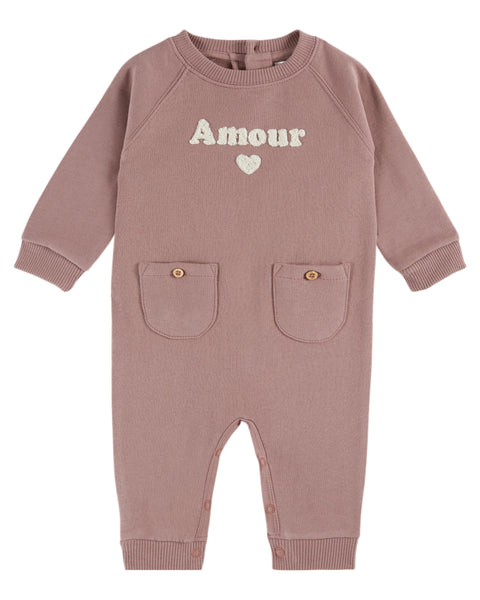 Emile et Ida Fig Amour Embroidered Jumpsuit