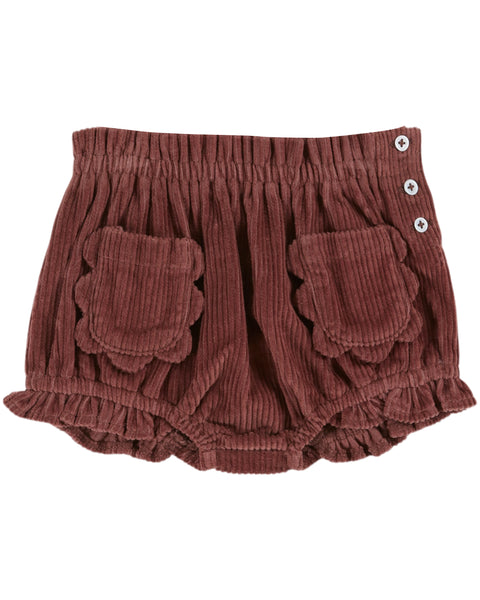Emile et Ida Violine Flower Pockets Velvet Bloomer