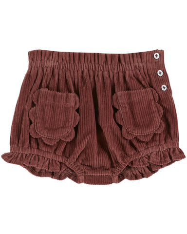Emile et Ida Violine Flower Pockets Velvet Bloomer