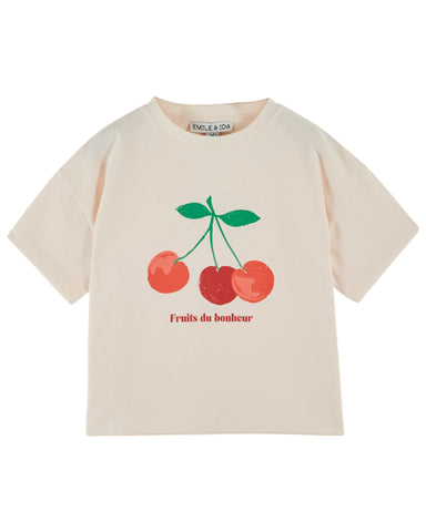 Emile et Ida Cream Fruit Printed Tee