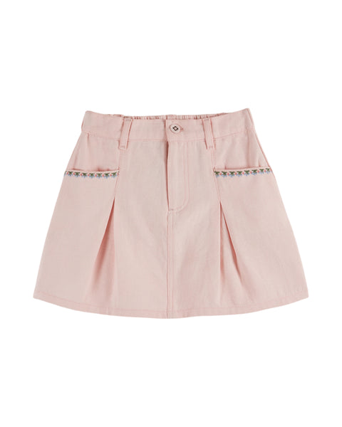 Emile et Ida Macaron Embroidered Cherries Skirt