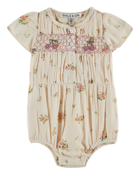 Emile et Ida Althea Smocked Romper