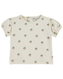 Emile et Ida Baby Cream Cherries Tee + Bloomer Set