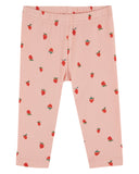Emile et Ida Baby Pink Strawberries Terry Sweatshirt + Legging Set