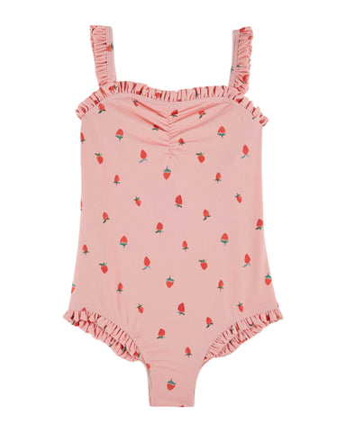 Emile et Ida Pink Strawberries Swimsuit