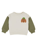 Emile et Ida Baby Ecru/Pistachio Sweatshirt