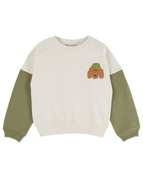 Emile et Ida Ecru/Pistachio Sweatshirt