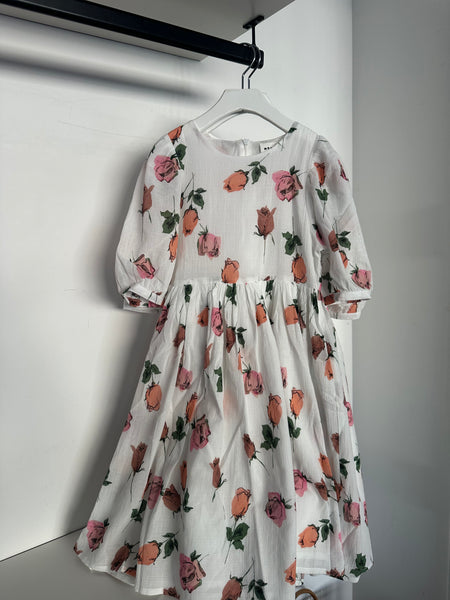 Morley White Roses Welsa LONG Dress