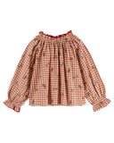 Emile et Ida Vichy Embroidered Blouse + Bloomer