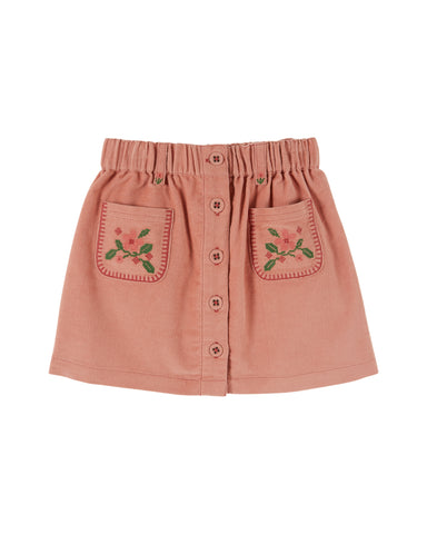 Emile et Ida Sakura Embroidered Pocket Skirt
