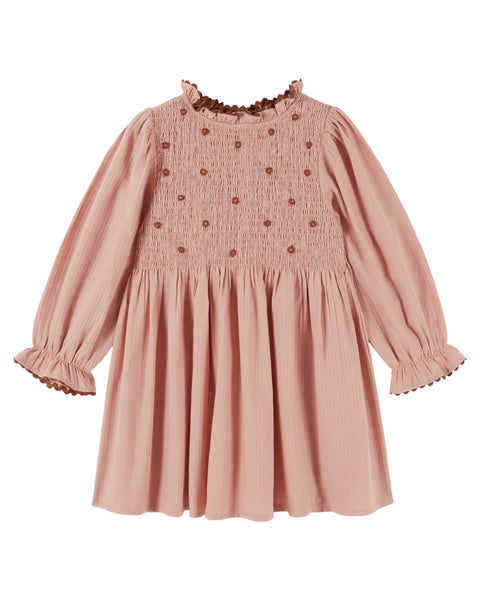 Emile et Ida Sakura Smocked Embroidered Dress