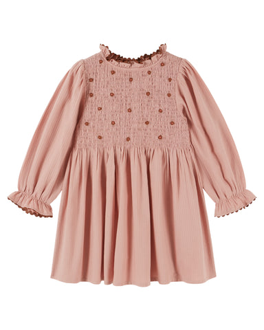 Emile et Ida Sakura Smocked Embroidered Dress