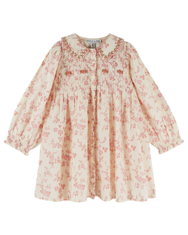 Emile et Ida Rosalie Smocked Embroidered Dress